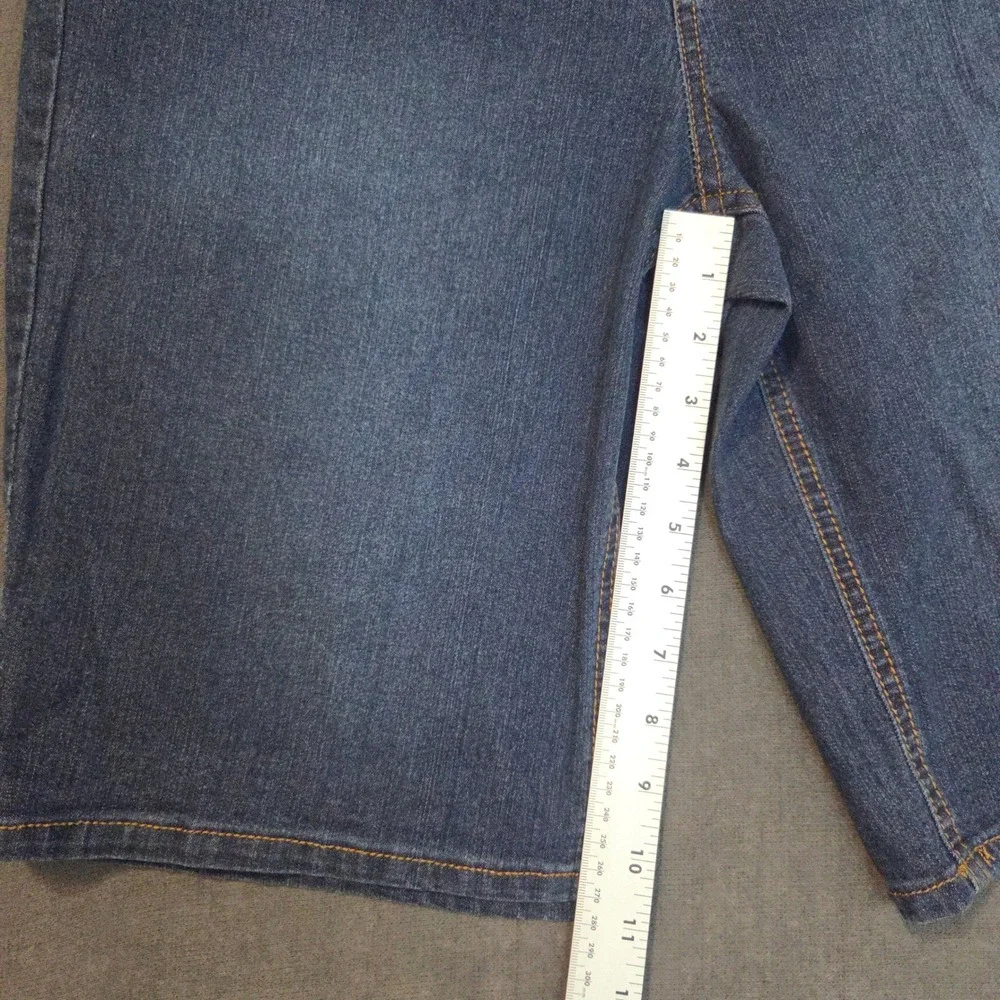 Hannah Denim Bermuda Shorts Womens 12 Blue Stretch‎ Dark Wash Knee Length